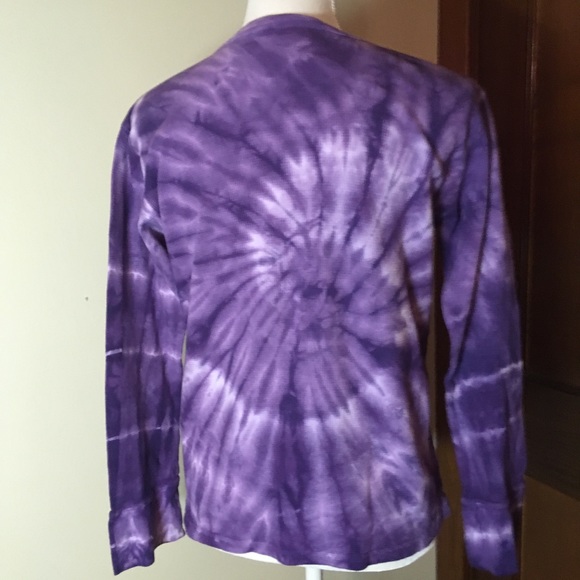 Purple PEACE LOVE RUN 🏃‍♀️ Tie-Dye Thermal Medium - Picture 6 of 7